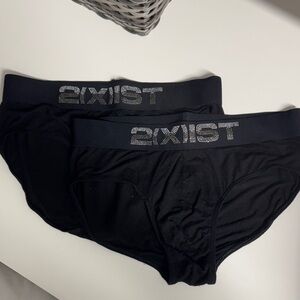 2xist Men's Black Briefs with Logo Waistband